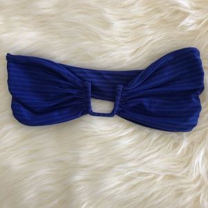 Mikoh striped tube bikini top